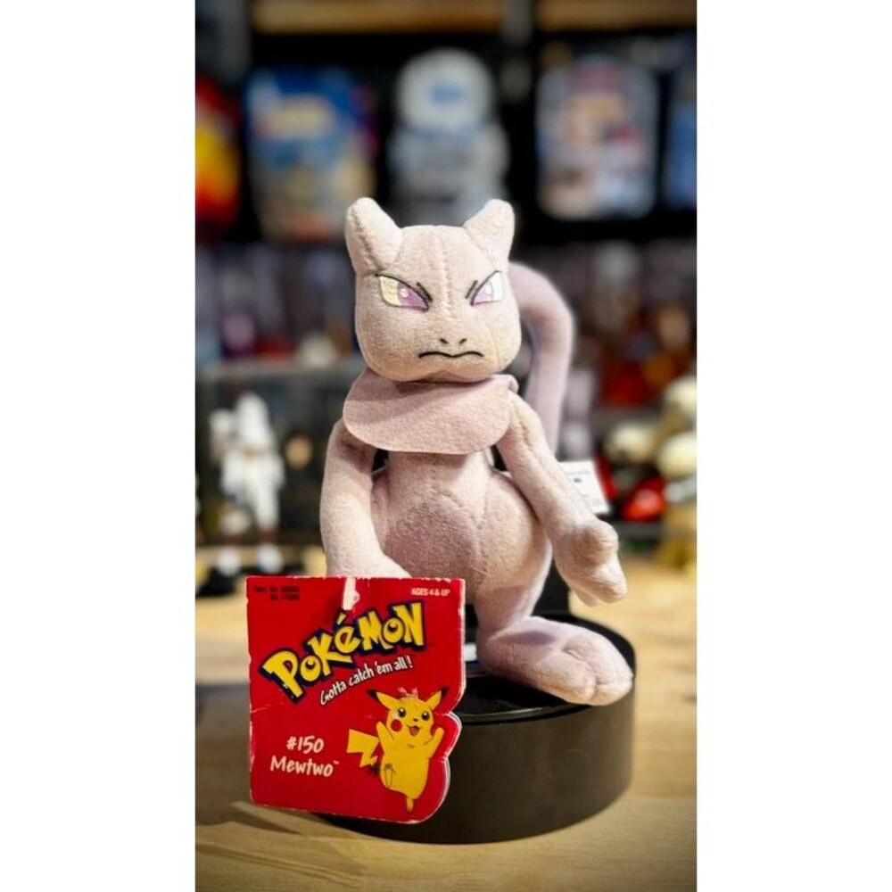 Vintage Pokémon Mewtwo #150 Soft Beanie Plush w/Tags 1998 Nintendo